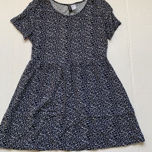 H&M Divided Blue Floral Babydoll Dress